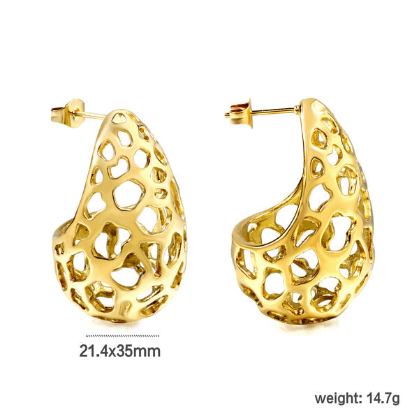Cutout Teardrop Earrings