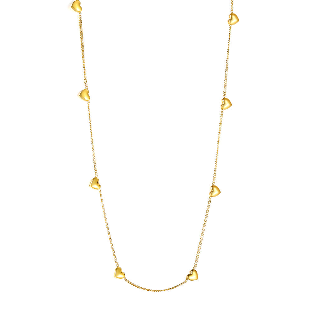 Peach Heart Pendant Necklace