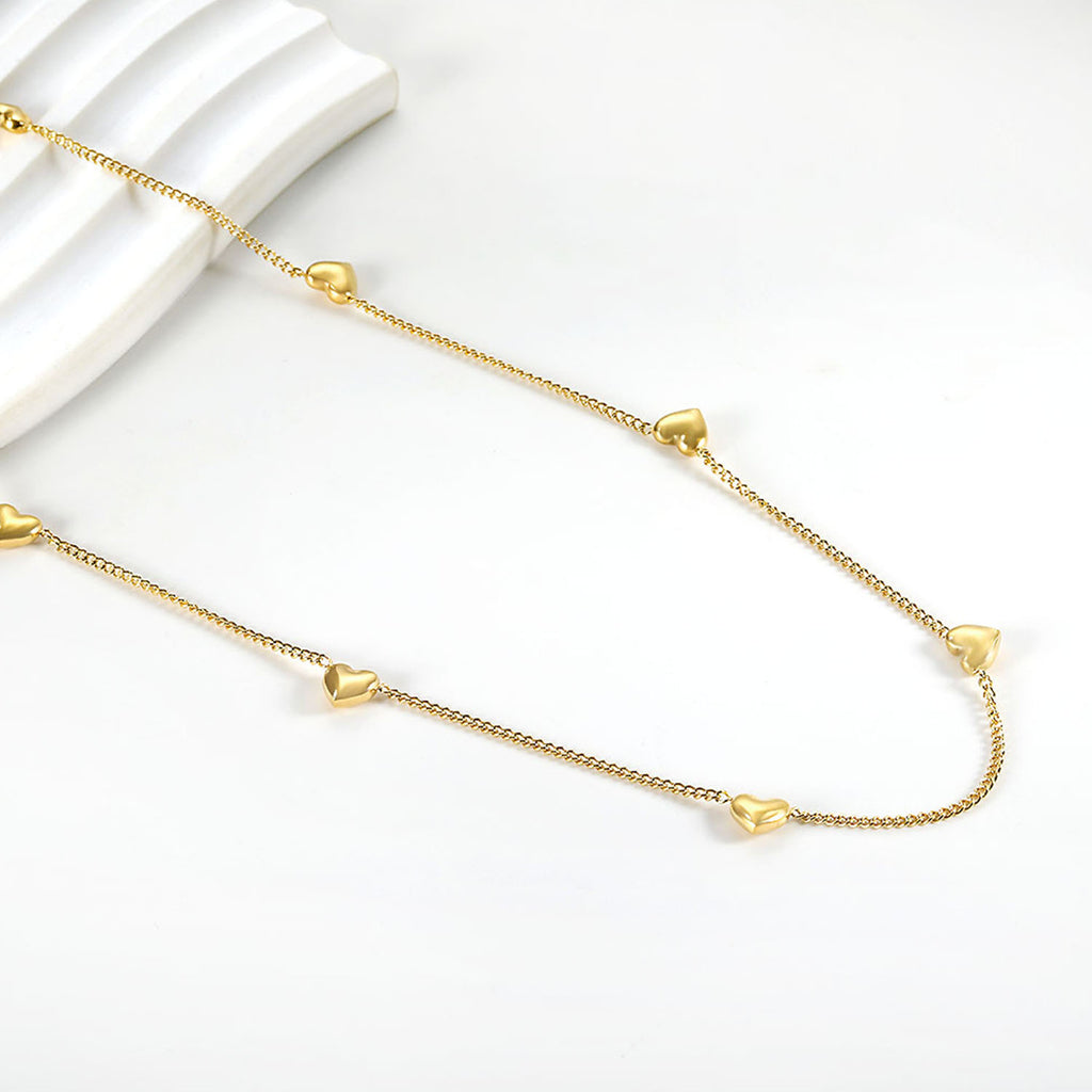 Peach Heart Pendant Necklace