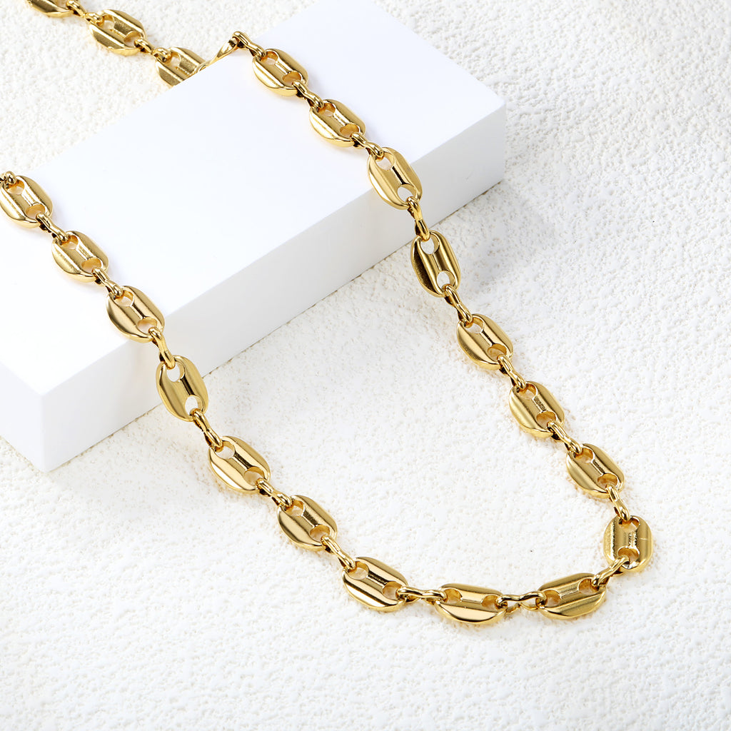 Coffee Bean Chain Necklace