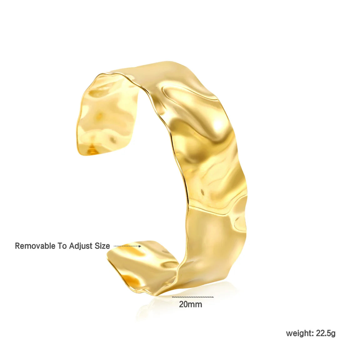 Aurelia Cuff by APHANA, gold tone, bracelet, stainless steel, product image 2