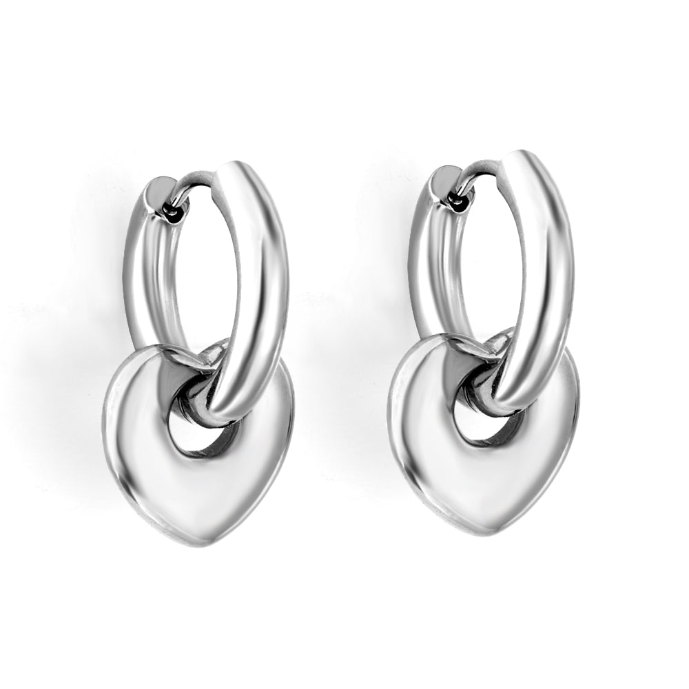 Locked Heart Stud Earrings