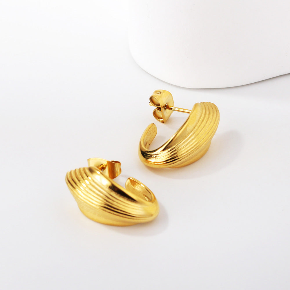 Open oval earring buckle