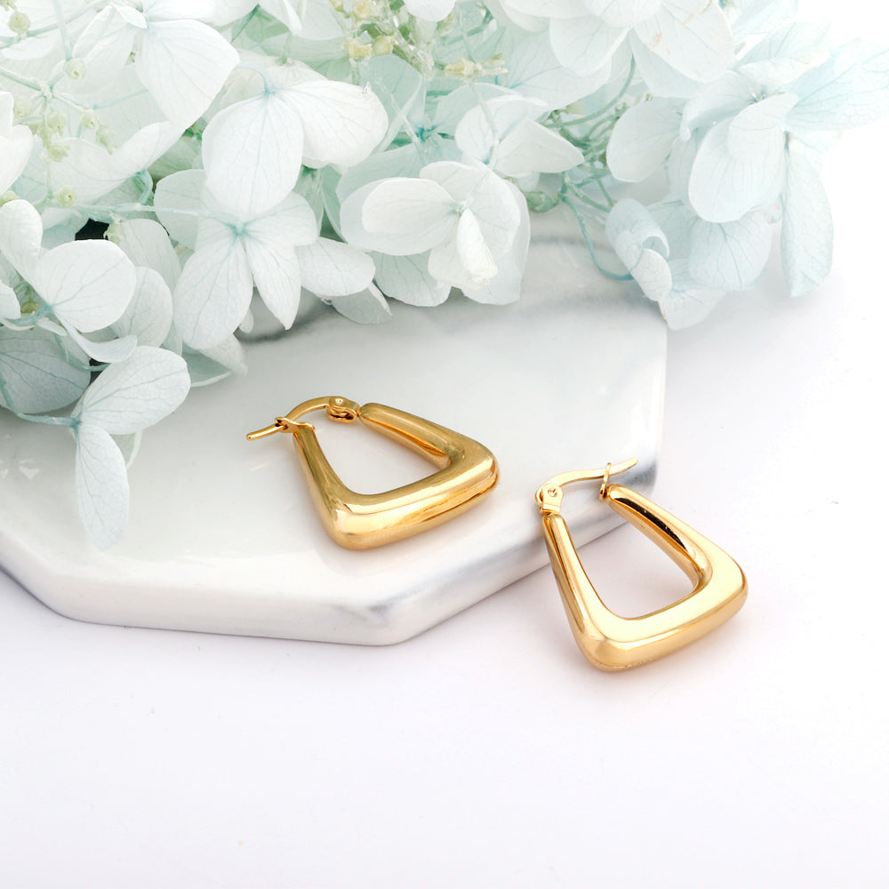 Diamond C-Hoop Studs
