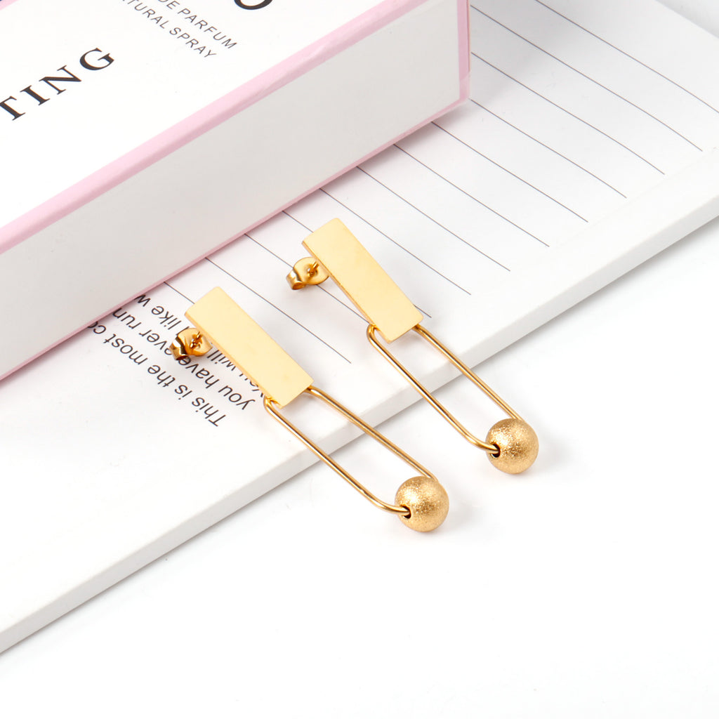 Rectangle Bead Drop Earrings