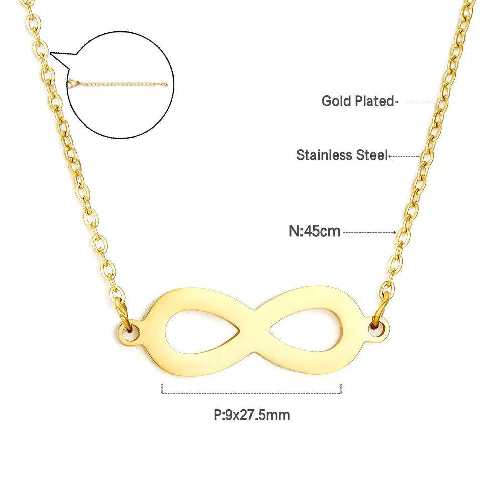 Stainless Steel Figure 8 Accessory Necklace