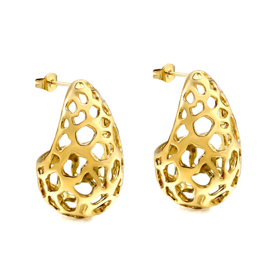 Cutout Teardrop Earrings