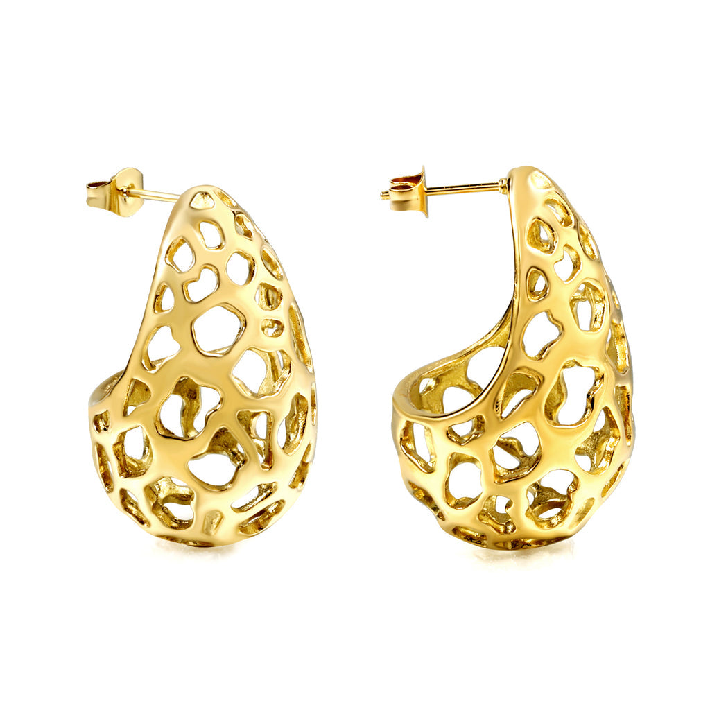 Cutout Teardrop Earrings