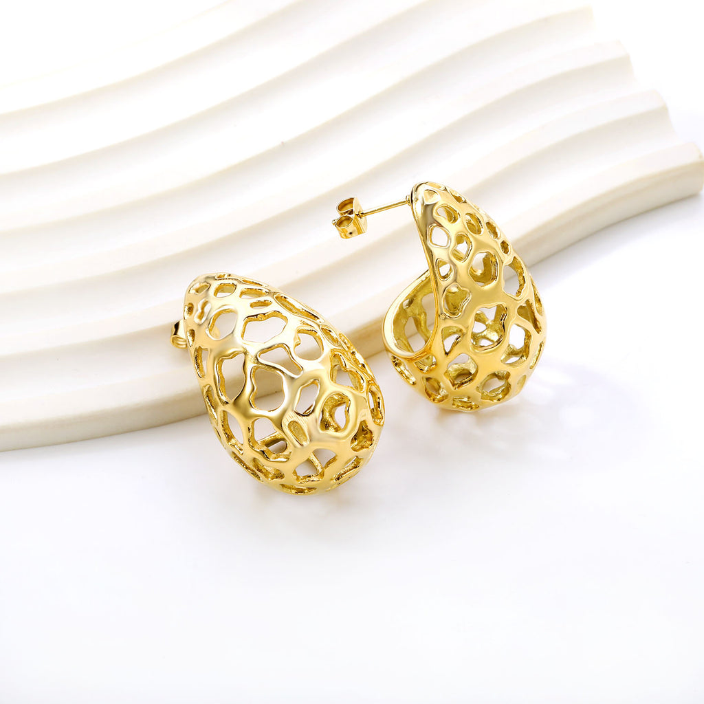 Cutout Teardrop Earrings