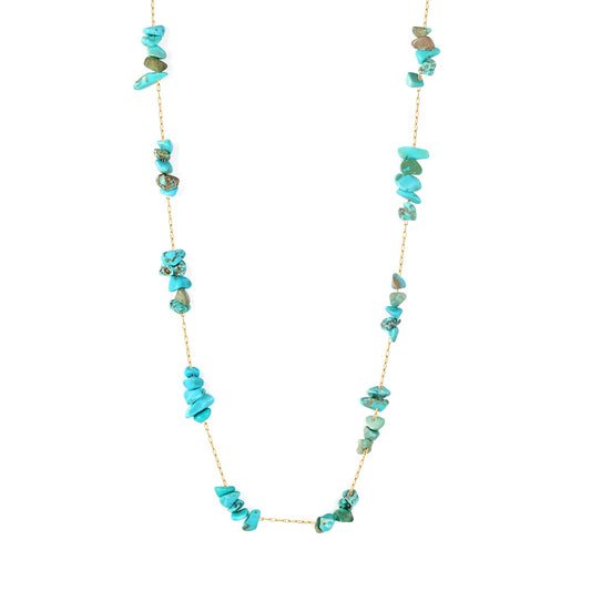 Gemstone Trio Necklace by APHANA, gold or rose-gold tones, necklace, stainless steel, gemstone accents, product image 1