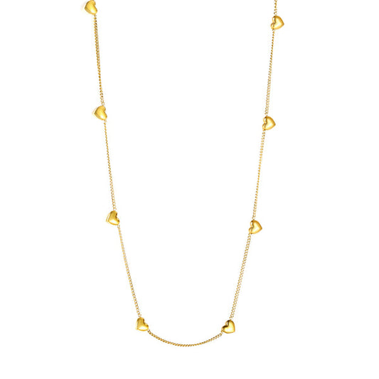 Peach Heart Pendant Necklace