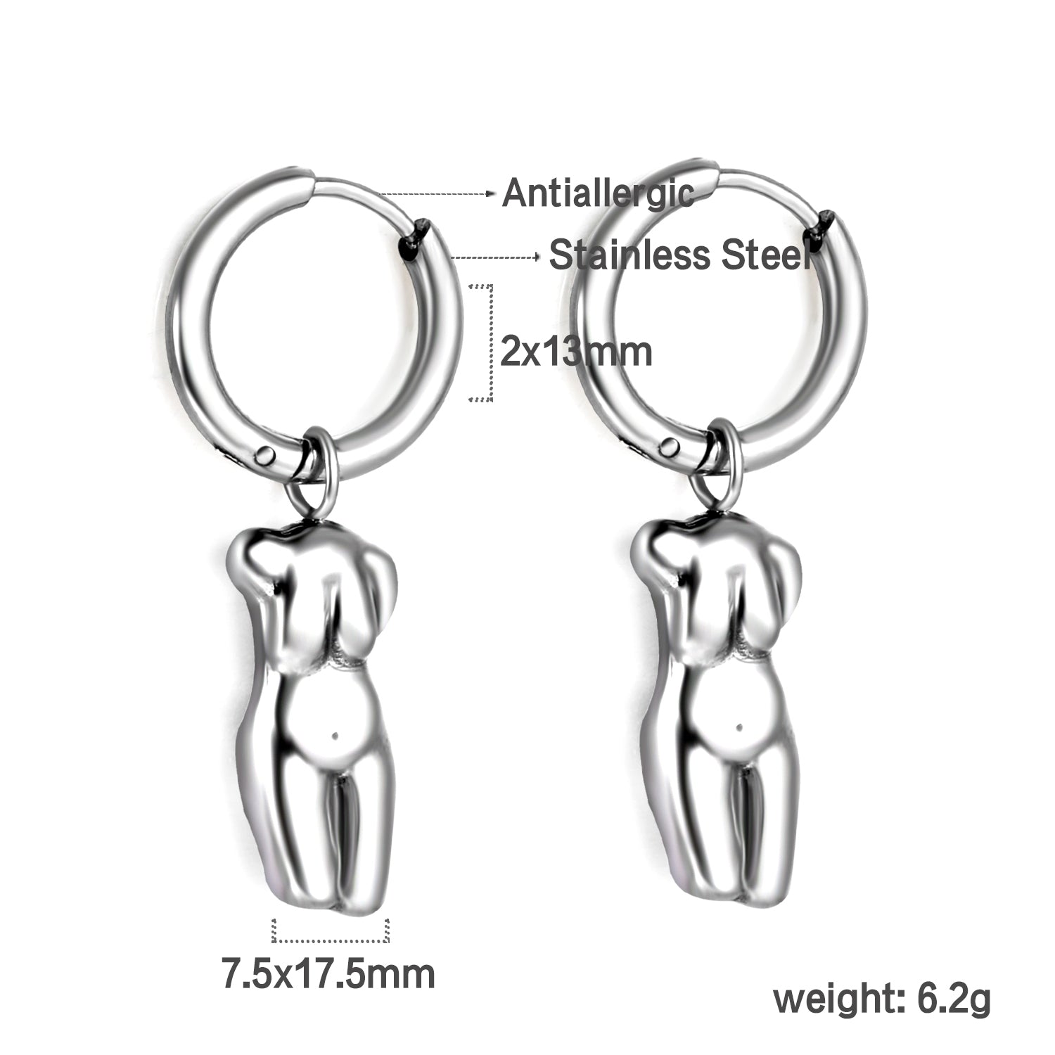 Circle with Garment Model Earrings