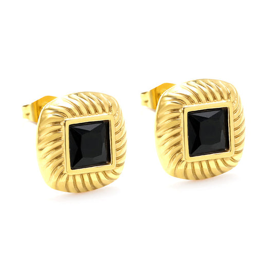 Zirconia Square Studs