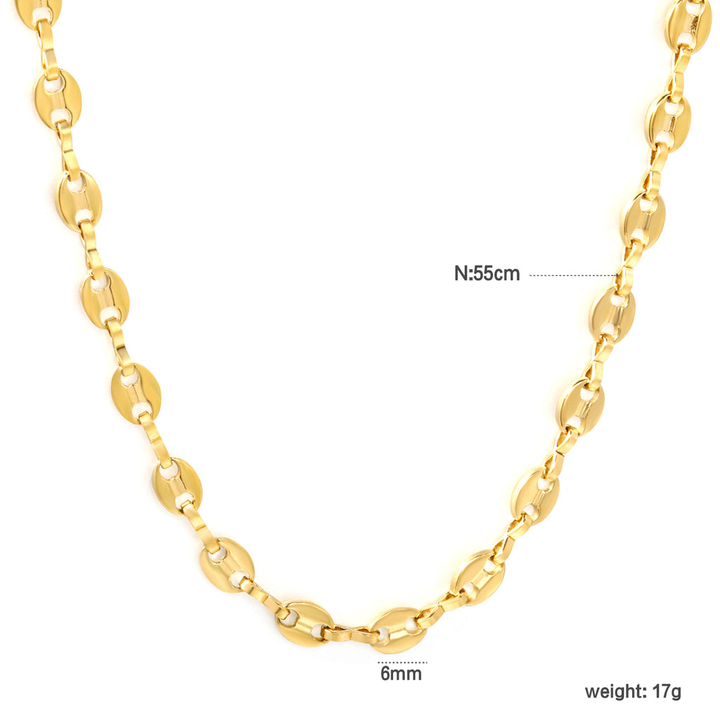 Coffee Bean Chain Necklace