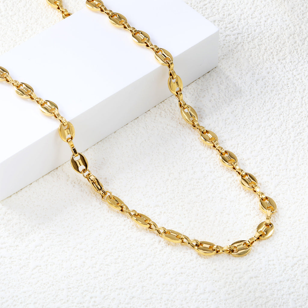 Coffee Bean Chain Necklace