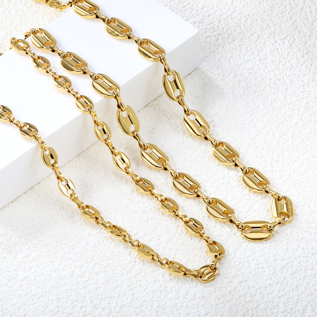 Coffee Bean Chain Necklace