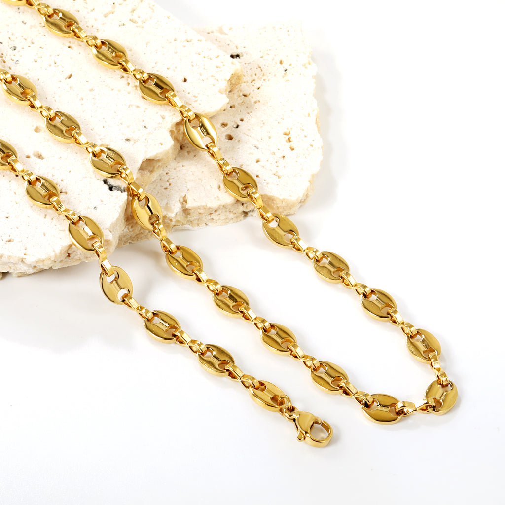 Coffee Bean Chain Necklace