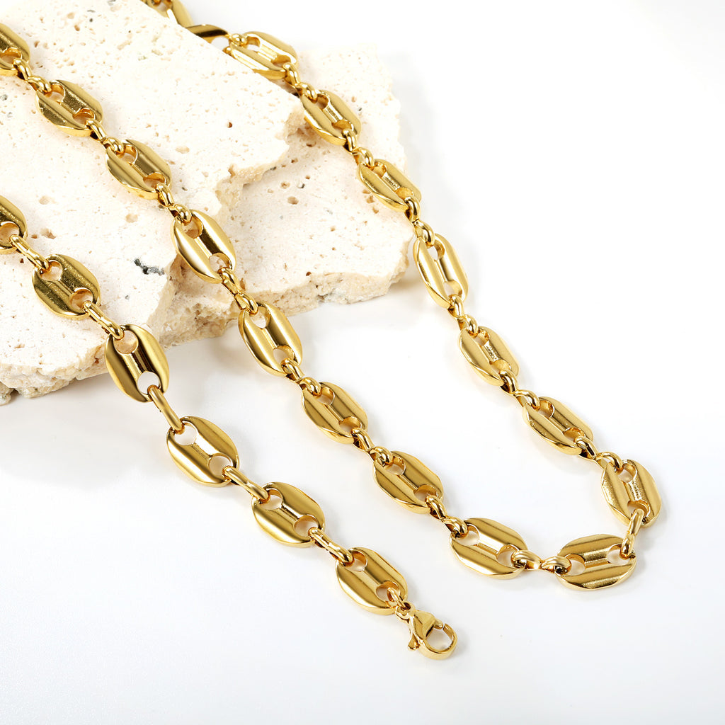 Coffee Bean Chain Necklace