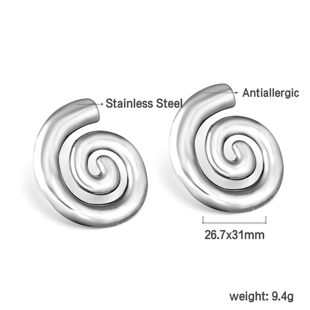 Elegant Spiral Drop Earrings