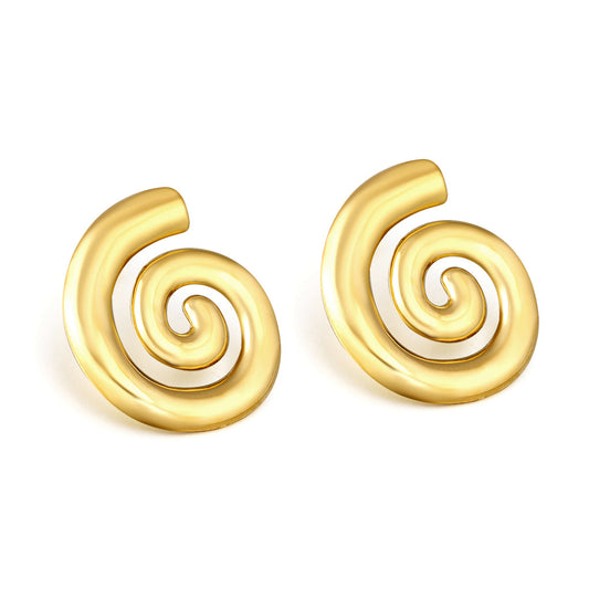 Elegant Spiral Drop Earrings