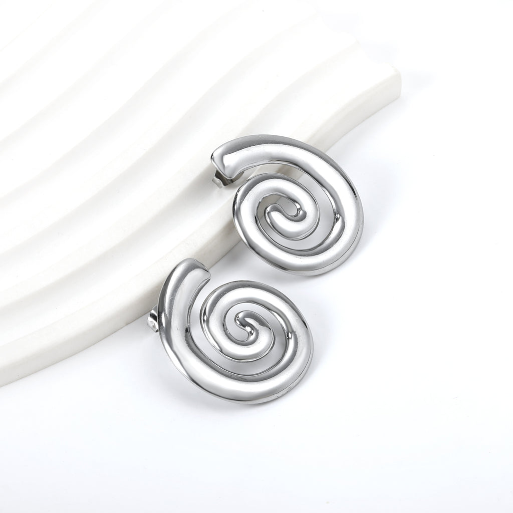 Elegant Spiral Drop Earrings