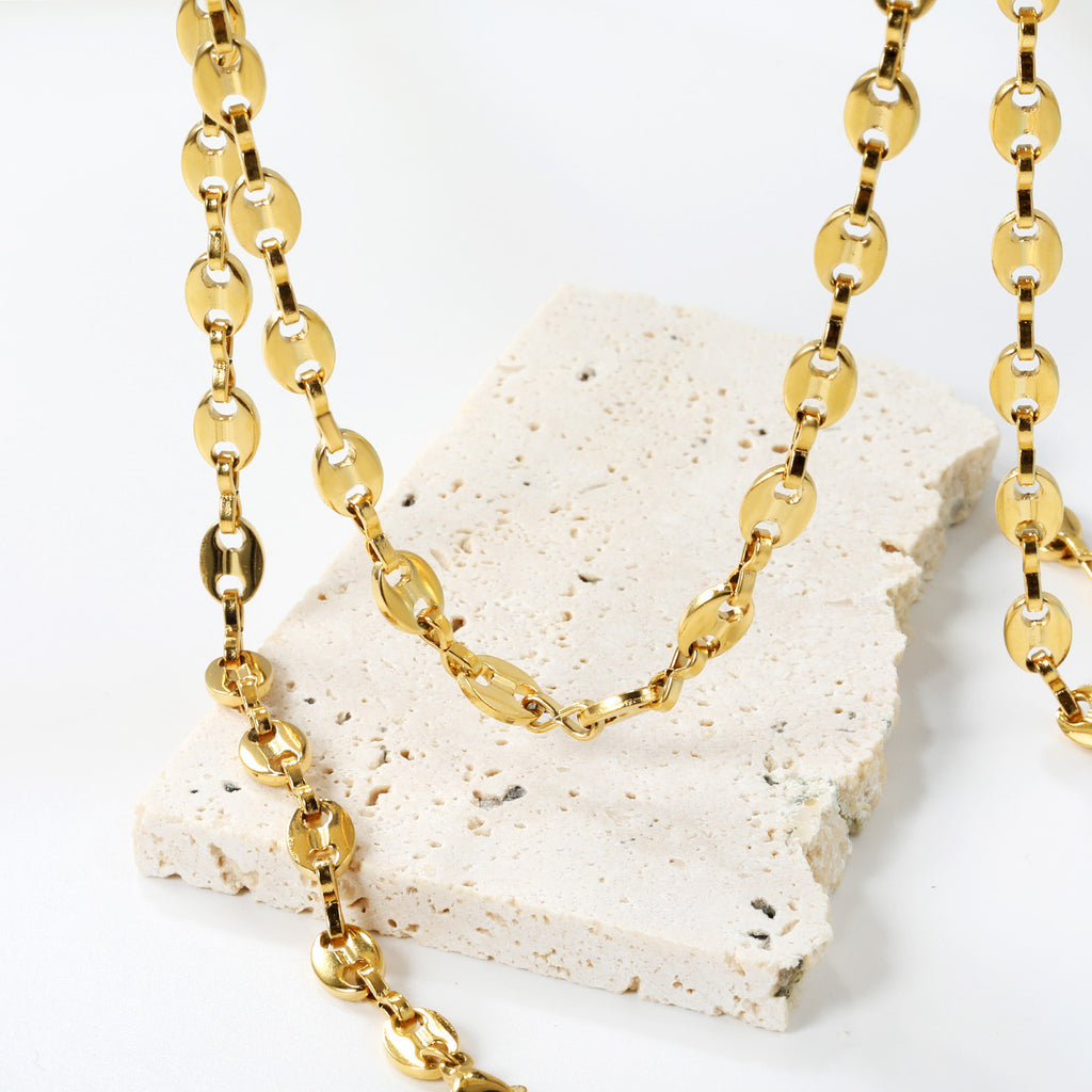 Coffee Bean Chain Necklace
