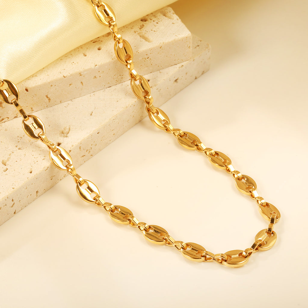 Coffee Bean Chain Necklace