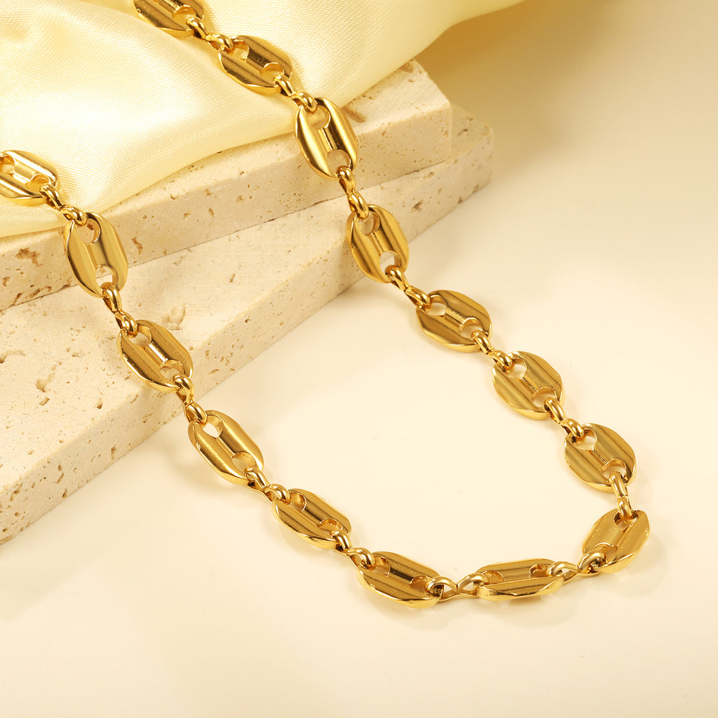 Coffee Bean Chain Necklace