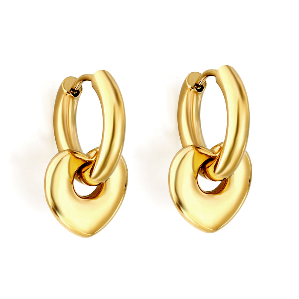 Locked Heart Stud Earrings