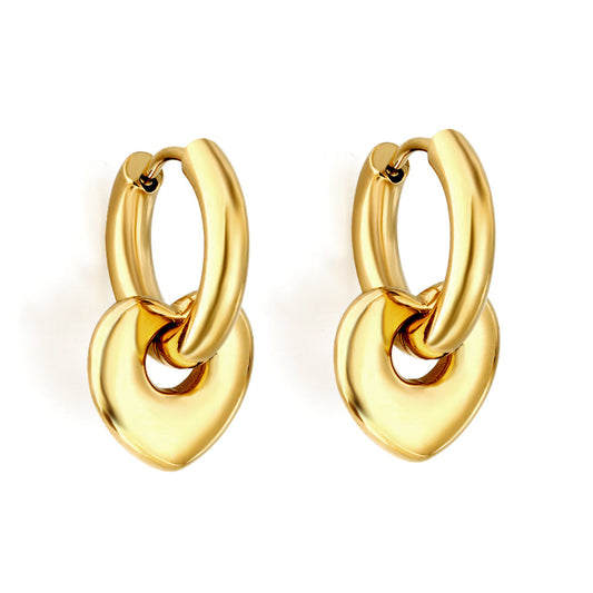 Locked Heart Stud Earrings