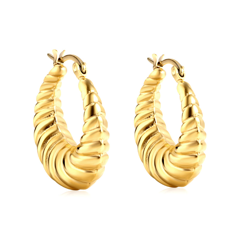 Bamboo Hoop Earrings