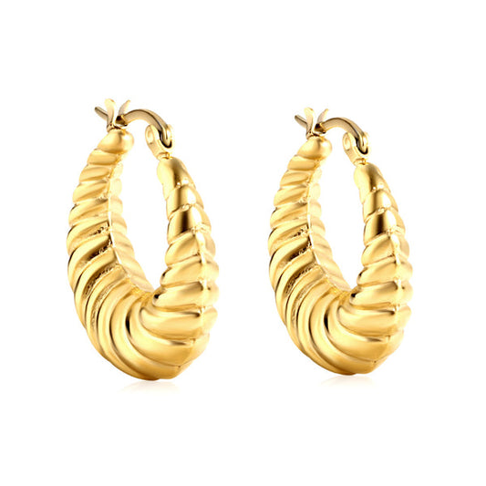 Bamboo Hoop Earrings