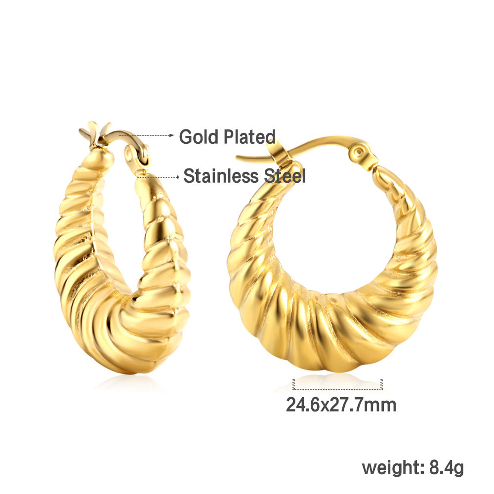 Bamboo Hoop Earrings