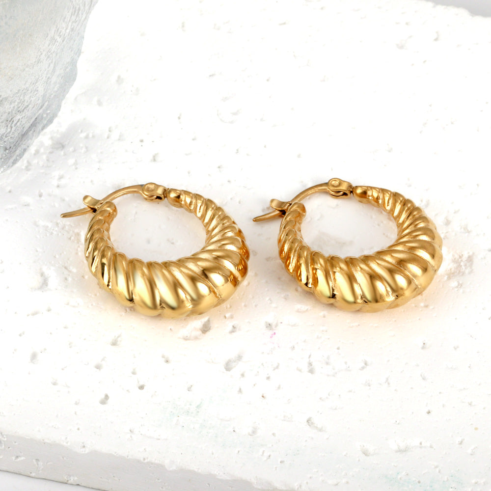 Bamboo Hoop Earrings