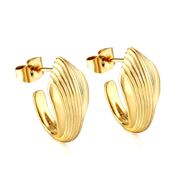 Open oval earring buckle