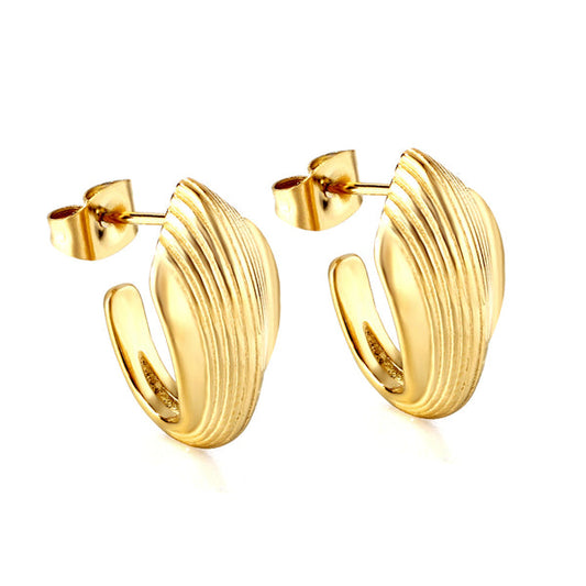 Open oval earring buckle