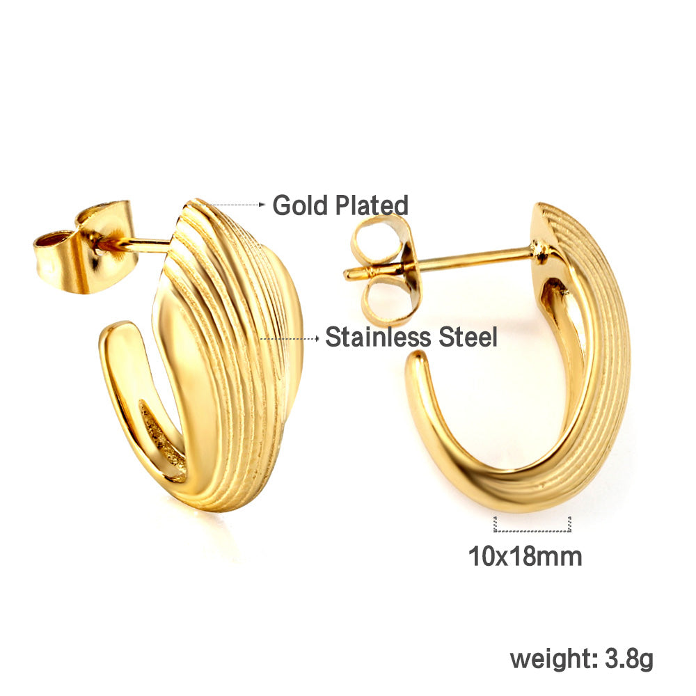 Open oval earring buckle
