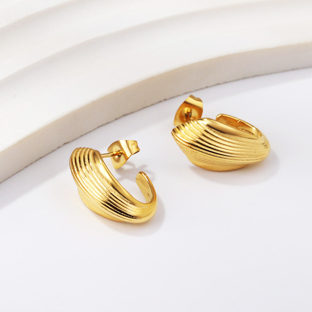 Open oval earring buckle