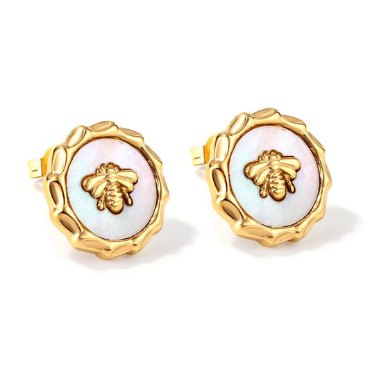 Gold Fall Studs Earrings