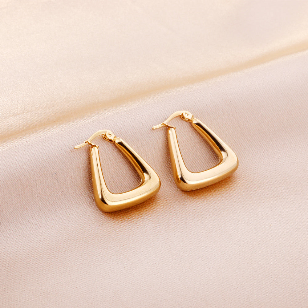 Diamond C-Hoop Studs