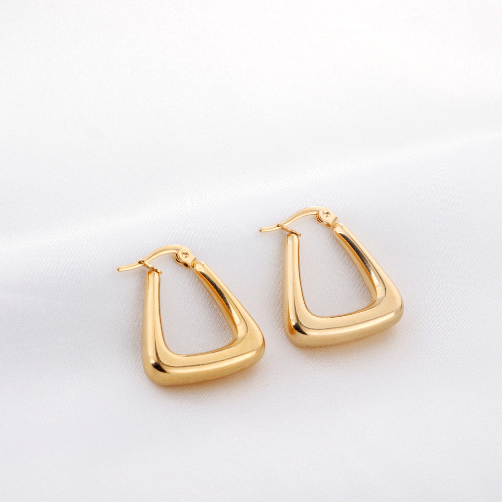 Diamond C-Hoop Studs