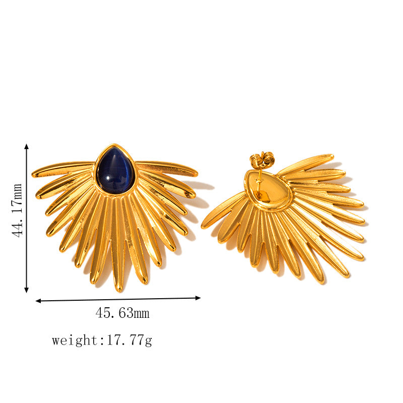 Radiant Scalloped Stud Earrings