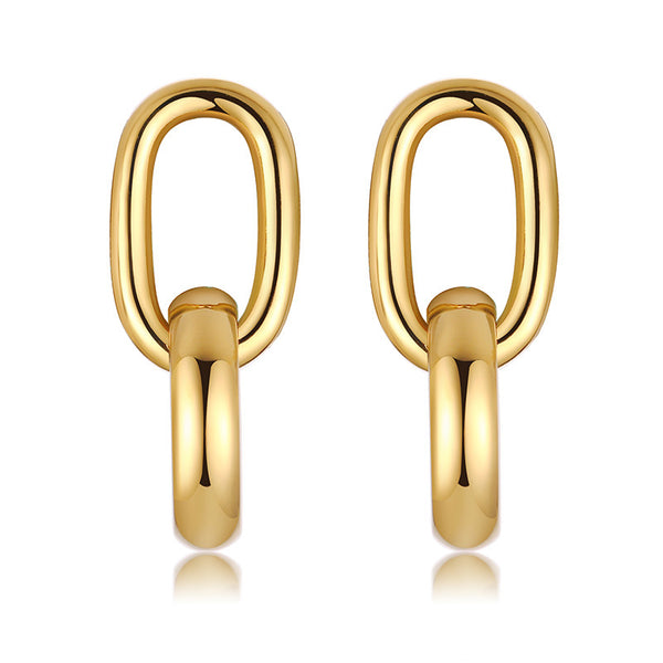 Geometric Linked Drop Earrings