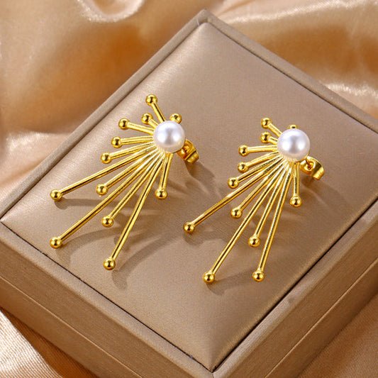 Vintage Radiant Pearl Statement Earrings