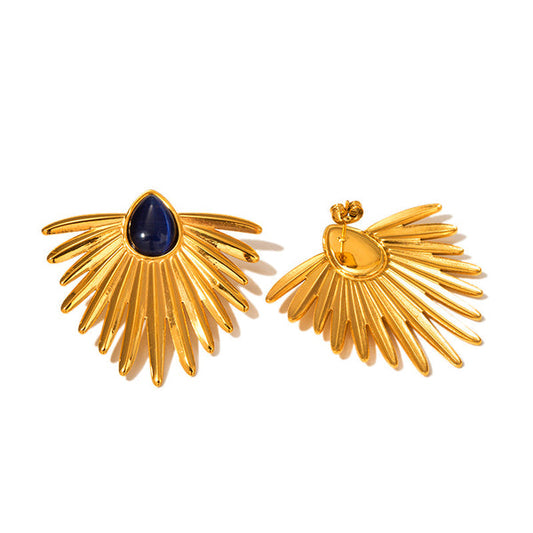 Radiant Scalloped Stud Earrings