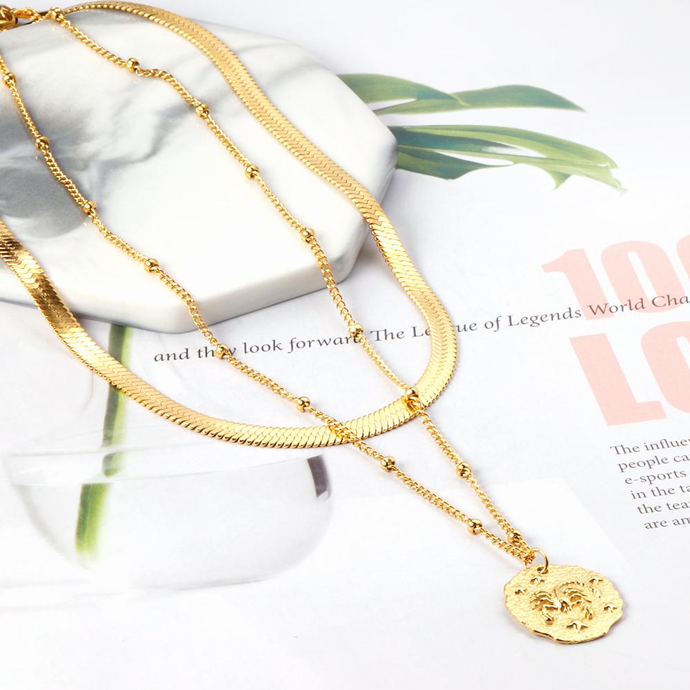 Multi-Layer Scorpion Pendant Necklace by APHANA, gold or rose-gold tones, necklace, stainless steel, product image 4