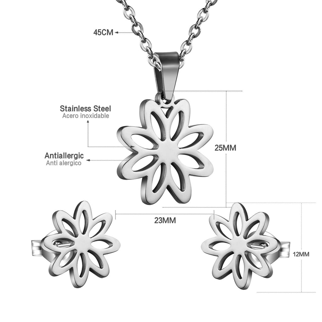 Golden Floral Jewelry Set