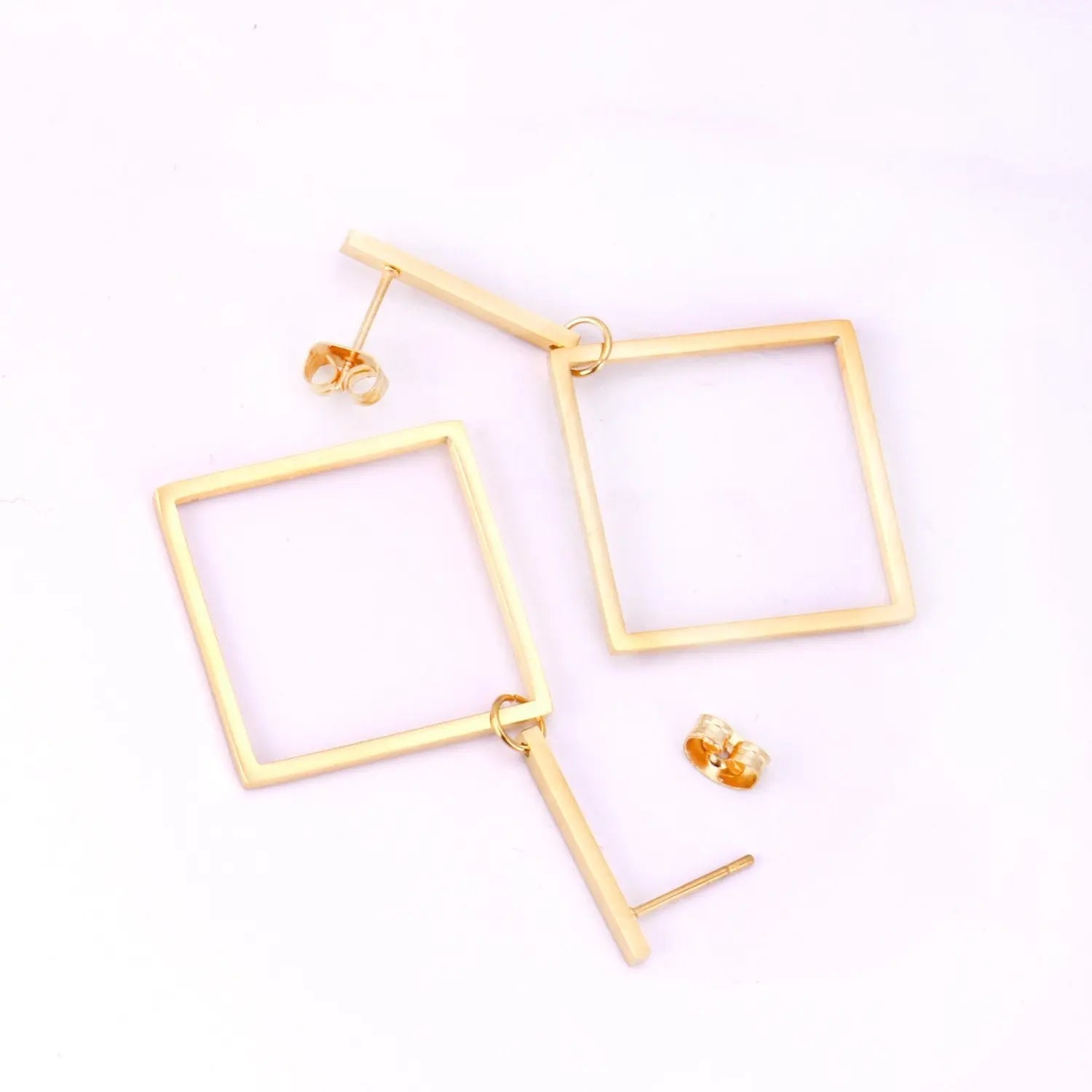 Earrings for Women Gold Color Geometry Dangle Drop Earrings Stainless Steel Accessories Bijoux Party Dropshipping Gift