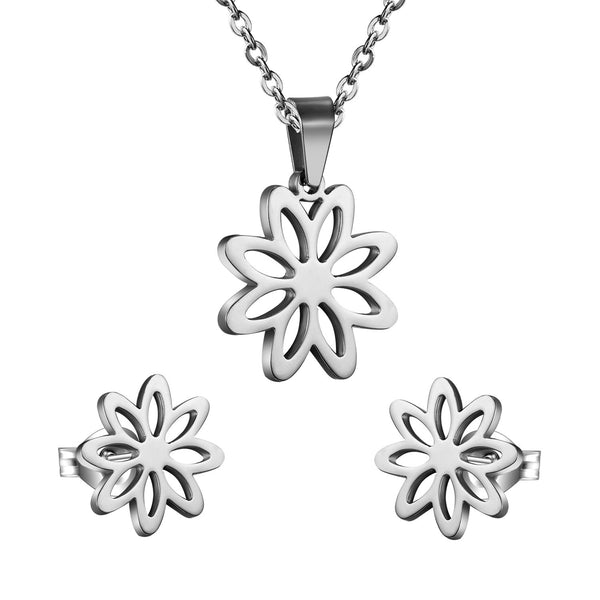 Golden Floral Jewelry Set