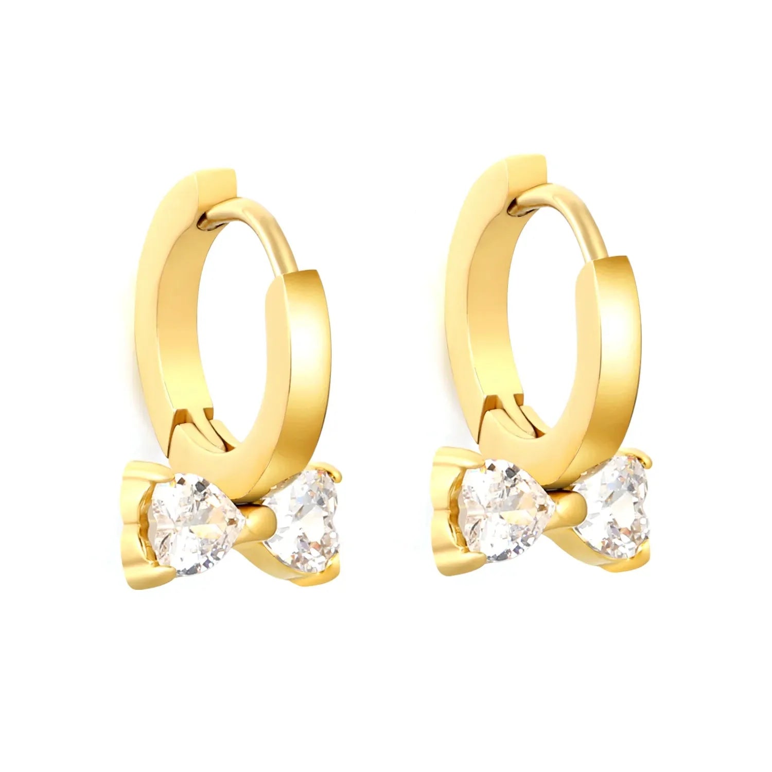 3 Pairs Gold Ear Cuff Set 2.0Inner 9mm Spherical Ear Cuffs & 95mm Butterfly White Zircon Inlaid Elegant Fashion Ear Accessories for Women Daily Casual Party Office Wear